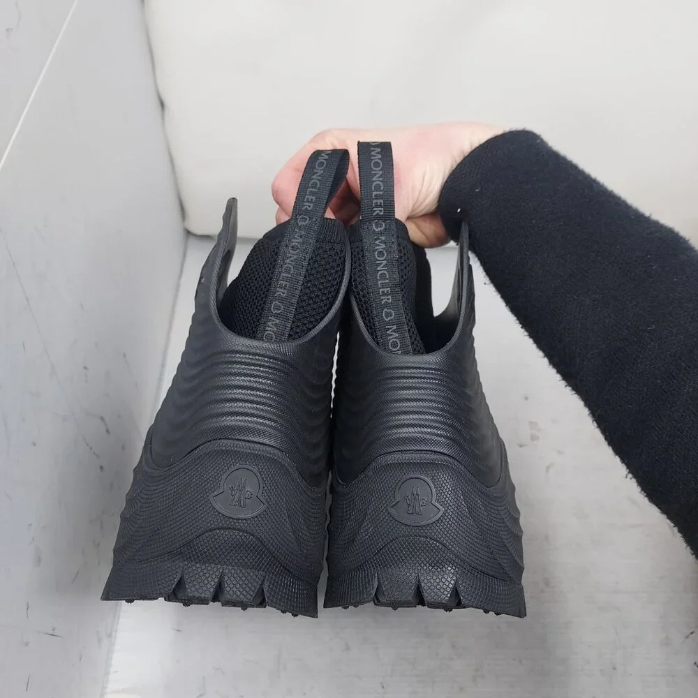 Moncler MENS Black Acqua High Top Rain Boot